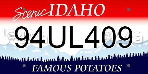 94UL409 Idaho License Plate