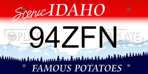 94ZFN Idaho License Plate