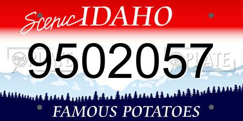 9502057 Idaho License Plate