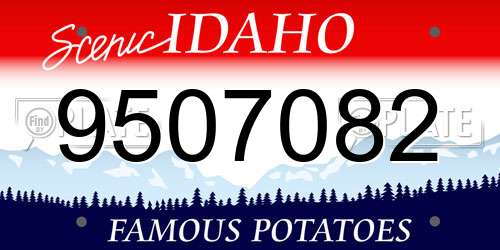 9507082 Idaho License Plate