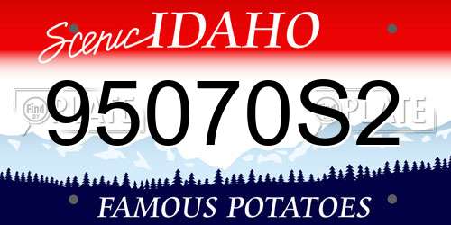 95070S2 Idaho License Plate