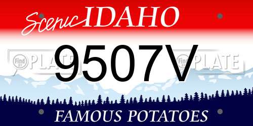 9507V Idaho License Plate