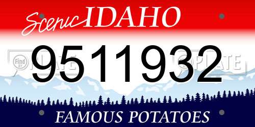 9511932 Idaho License Plate