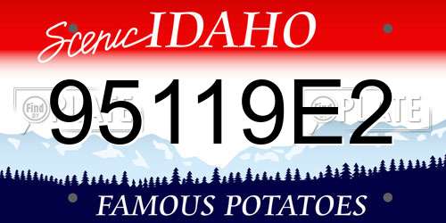 95119E2 Idaho License Plate