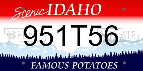951T56 Idaho License Plate