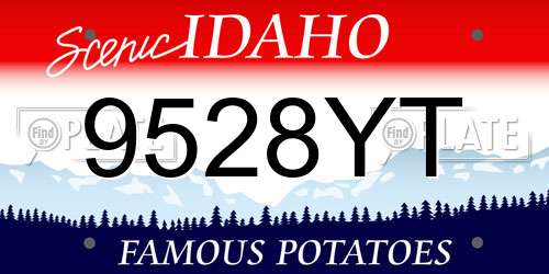 9528YT Idaho License Plate
