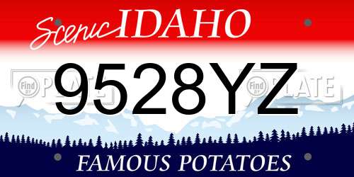 9528YZ Idaho License Plate