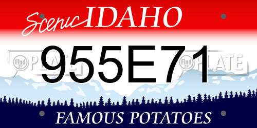 955E71 Idaho License Plate