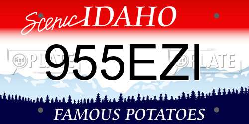 955EZI Idaho License Plate