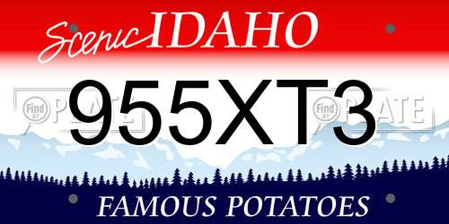 955XT3 Idaho License Plate