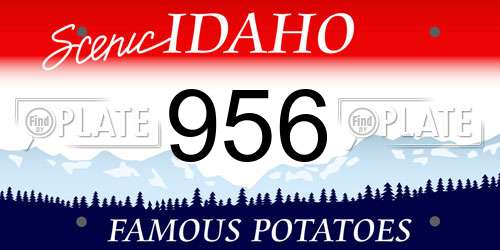 956 Idaho License Plate