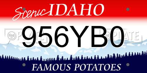 956YB0 Idaho License Plate