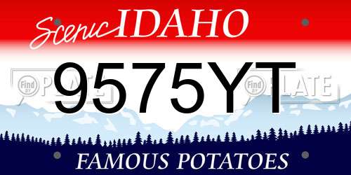 9575YT Idaho License Plate