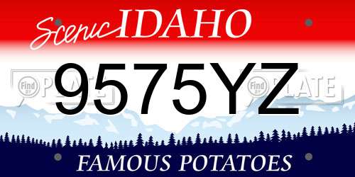 9575YZ Idaho License Plate