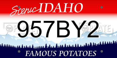 957BY2 Idaho License Plate