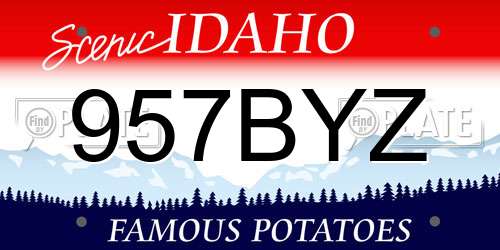 957BYZ Idaho License Plate