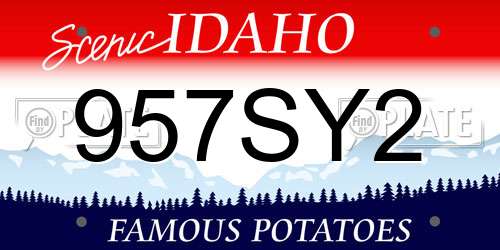 957SY2 Idaho License Plate