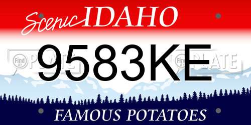 9583KE Idaho License Plate
