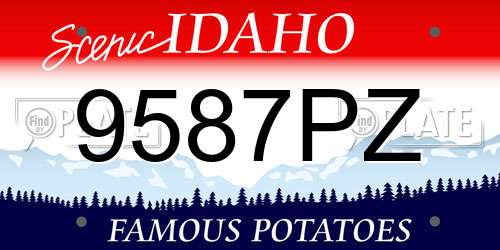 9587PZ Idaho License Plate