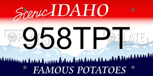 958TPT Idaho License Plate