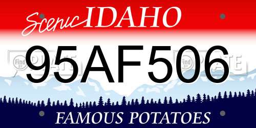 95AF506 Idaho License Plate