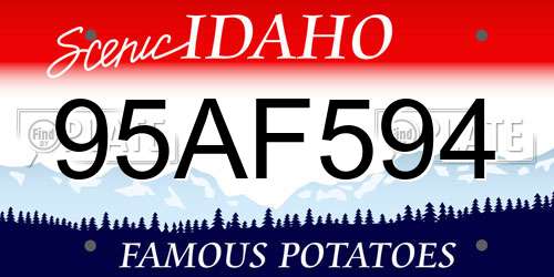 95AF594 Idaho License Plate