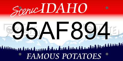 95AF894 Idaho License Plate