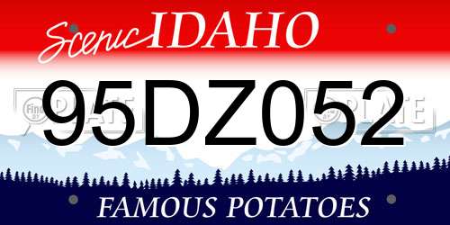 95DZ052 Idaho License Plate