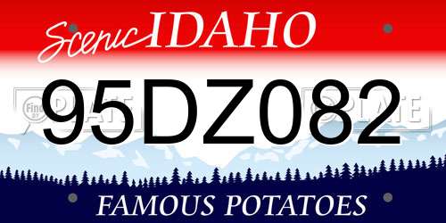 95DZ082 Idaho License Plate