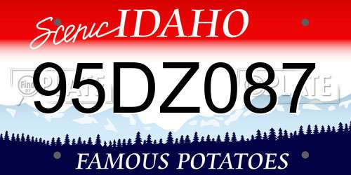 95DZ087 Idaho License Plate
