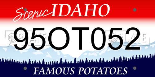 95OT052 Idaho License Plate