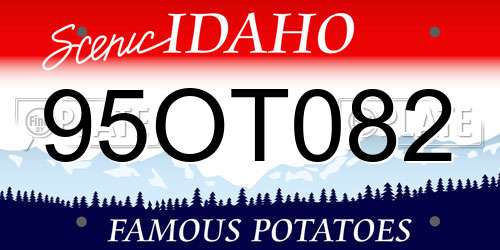 95OT082 Idaho License Plate