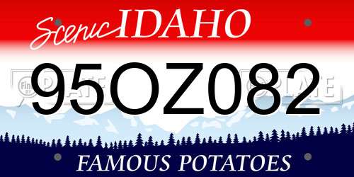 95OZ082 Idaho License Plate