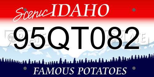 95QT082 Idaho License Plate