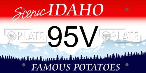 95V Idaho License Plate