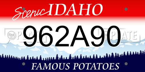 962A90 Idaho License Plate