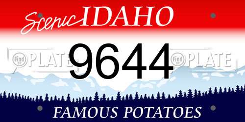9644 Idaho License Plate
