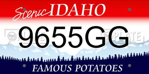 9655GG Idaho License Plate