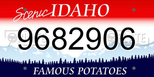 9682906 Idaho License Plate