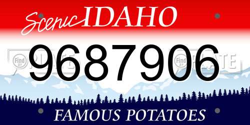 9687906 Idaho License Plate