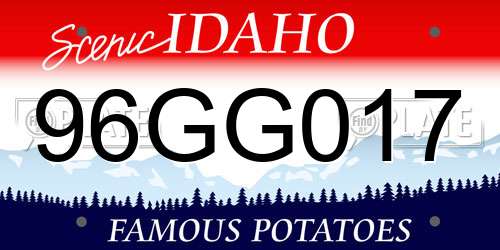 96GG017 Idaho License Plate