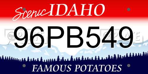 96PB549 Idaho License Plate