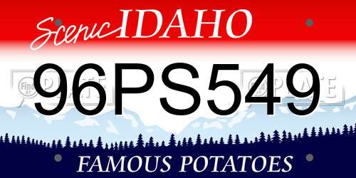 96PS549 Idaho License Plate