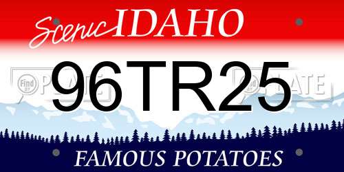 96TR25 Idaho License Plate