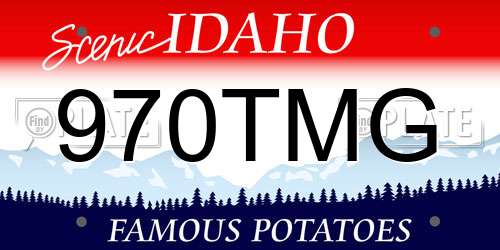 970TMG Idaho License Plate