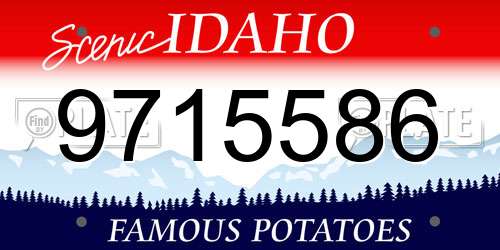 9715586 Idaho License Plate