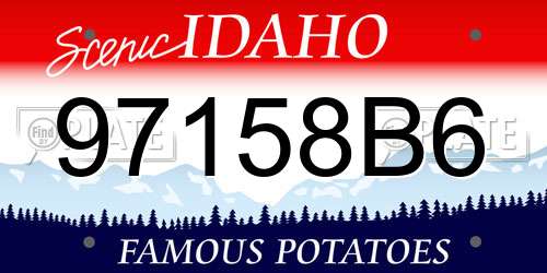 97158B6 Idaho License Plate