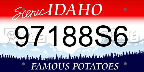 97188S6 Idaho License Plate