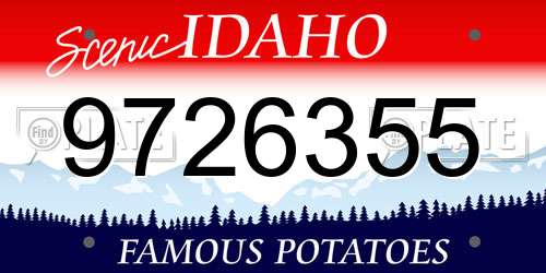 9726355 Idaho License Plate