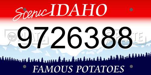 9726388 Idaho License Plate